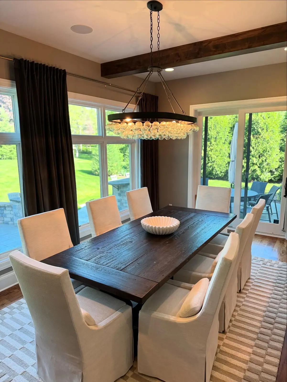 Dining room after, looking toward the windows